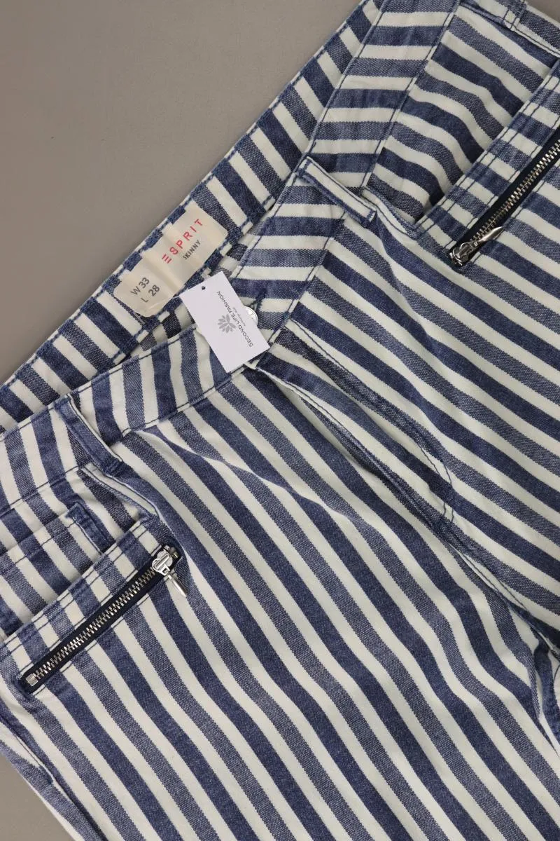 Esprit Hose Gr. W33/L28 gestreift blau