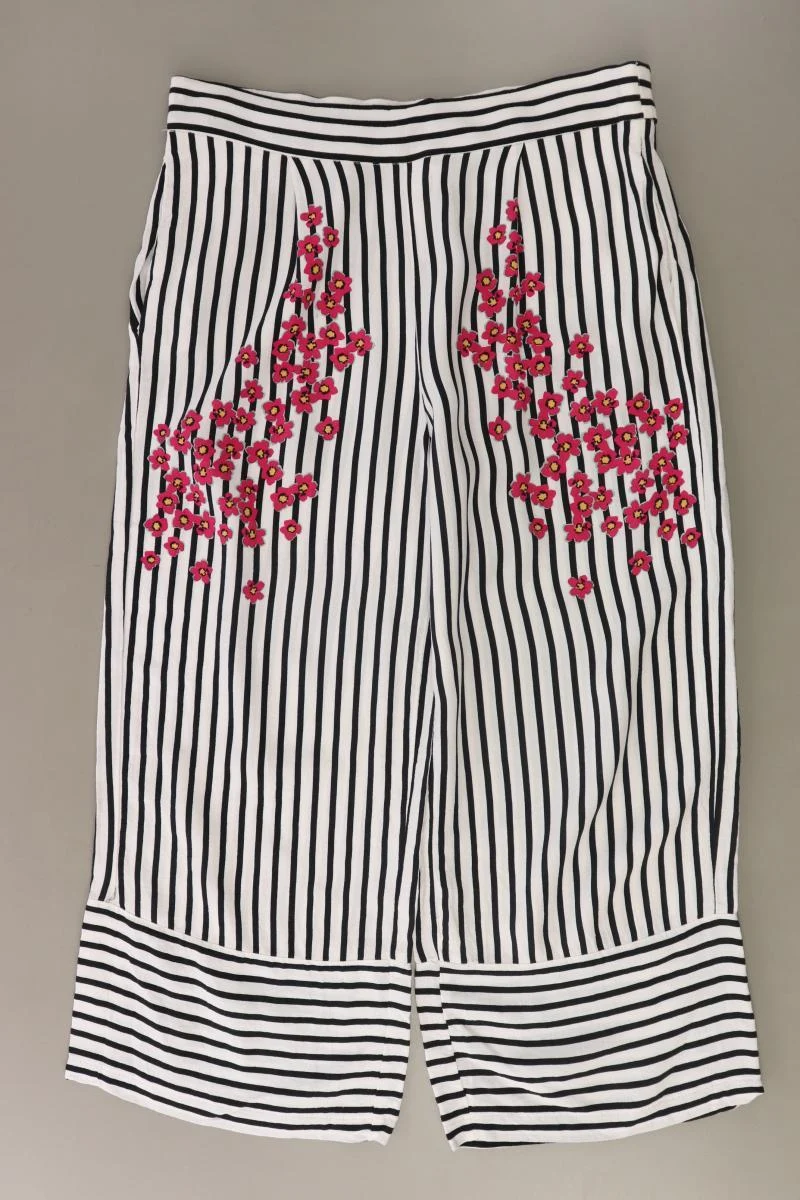 Zara Stretchhose Gr. S gestreift weiß