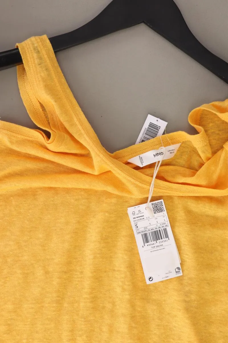 Mango Trägertop Gr. S neu mit Etikett gelb aus Leinen