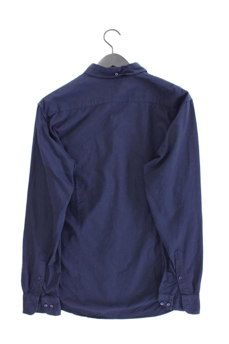 Manguun Langarmhemd für Herren Gr. Hemdgröße 39/40 blau aus Baumwolle