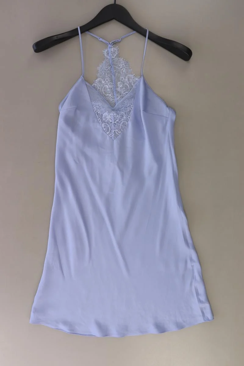 Triumph Satin Kleid Gr. S Träger blau