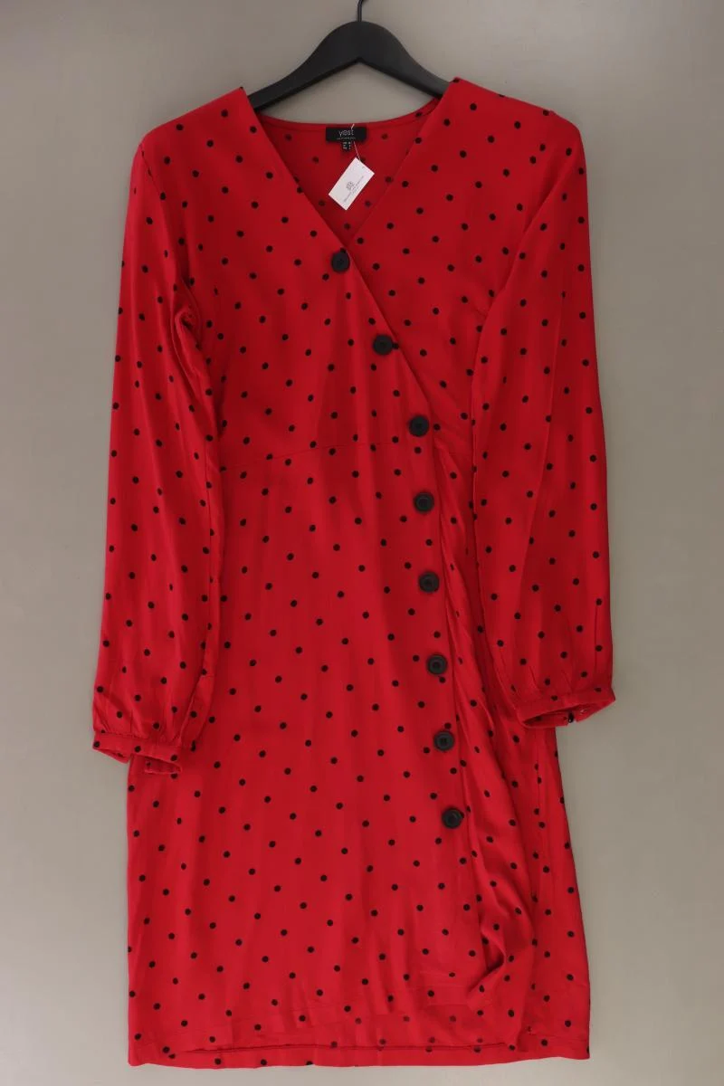 yest Langarmkleid Gr. 36 gepunktet rot