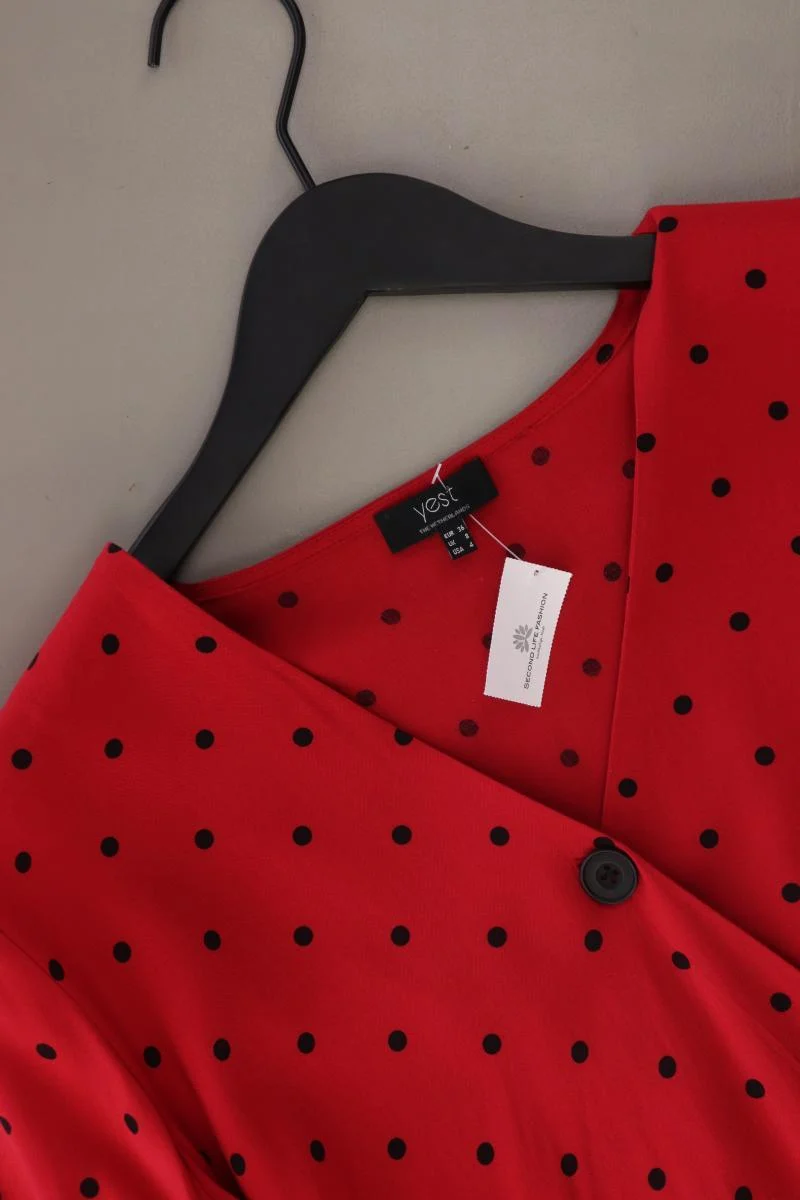 yest Langarmkleid Gr. 36 gepunktet rot