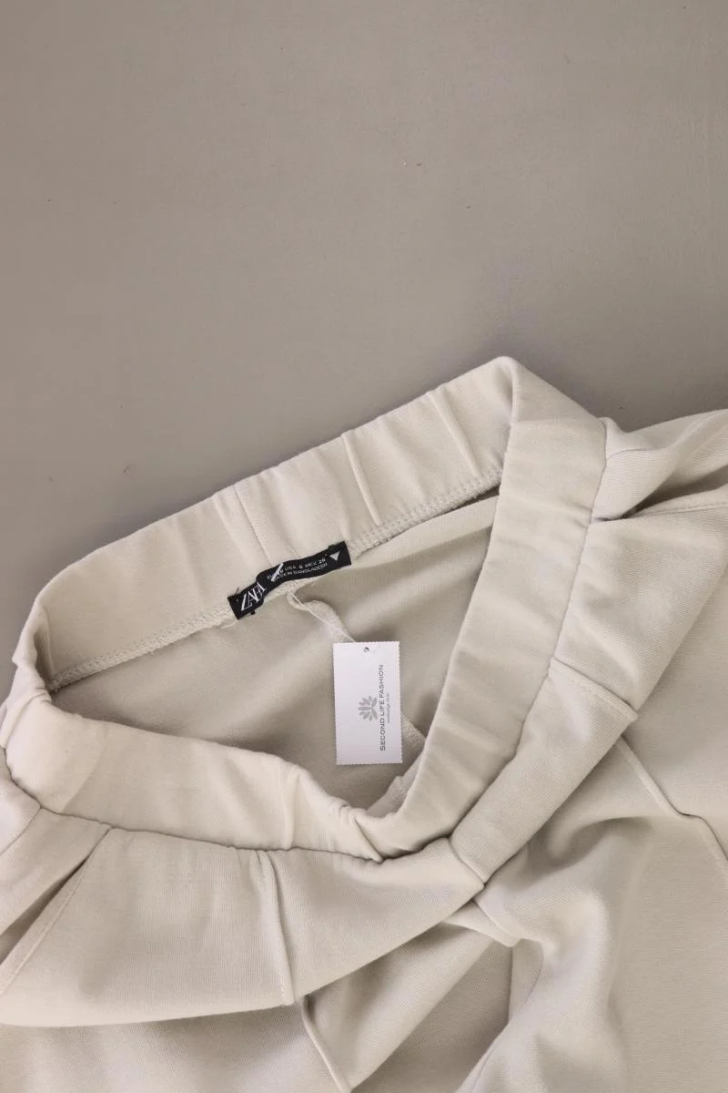Zara Stretchhose Gr. S creme aus Baumwolle