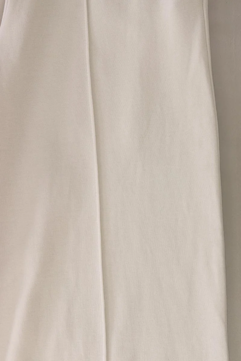Zara Stretchhose Gr. S creme aus Baumwolle