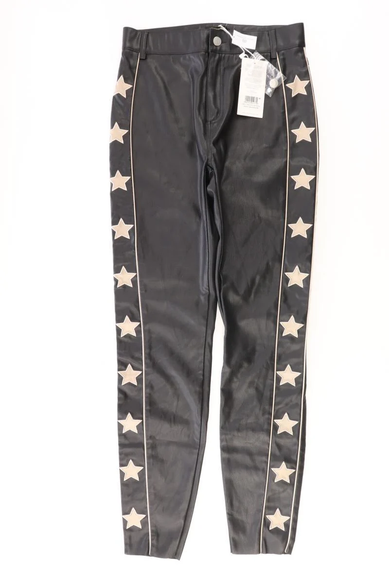 COLOURFUL REBEL Kunstlederhose Gr. M neu mit Etikett schwarz aus Polyester