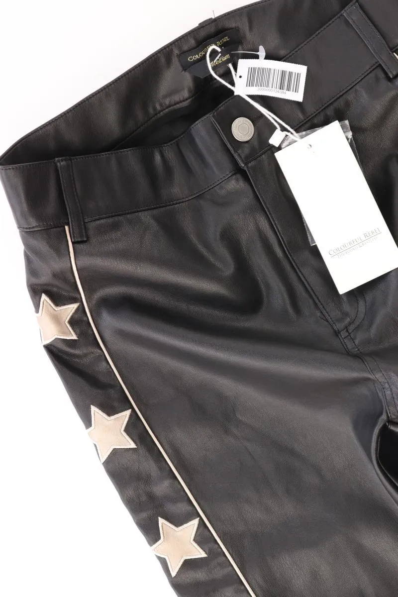 COLOURFUL REBEL Kunstlederhose Gr. M neu mit Etikett schwarz aus Polyester