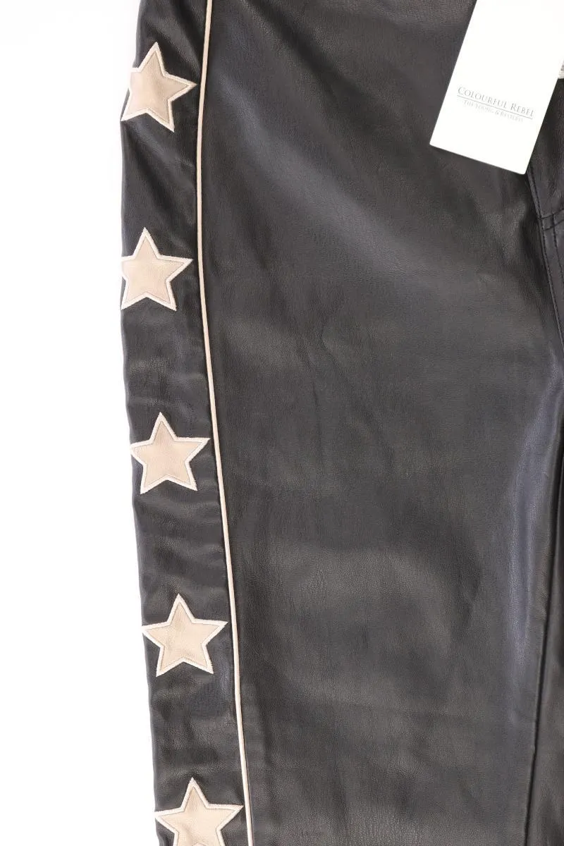 COLOURFUL REBEL Kunstlederhose Gr. M neu mit Etikett schwarz aus Polyester