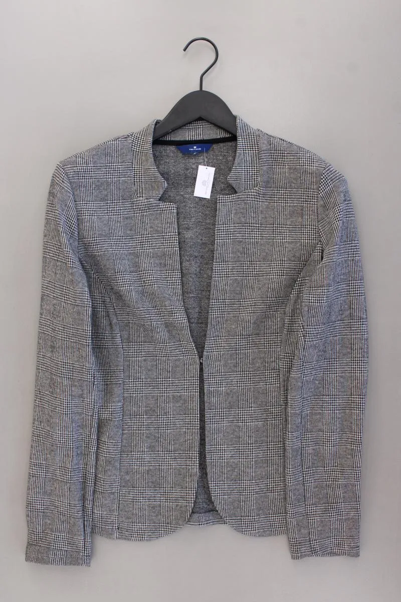 Tom Tailor Regular Cardigan Gr. L hahnentritt Langarm grau aus Baumwolle