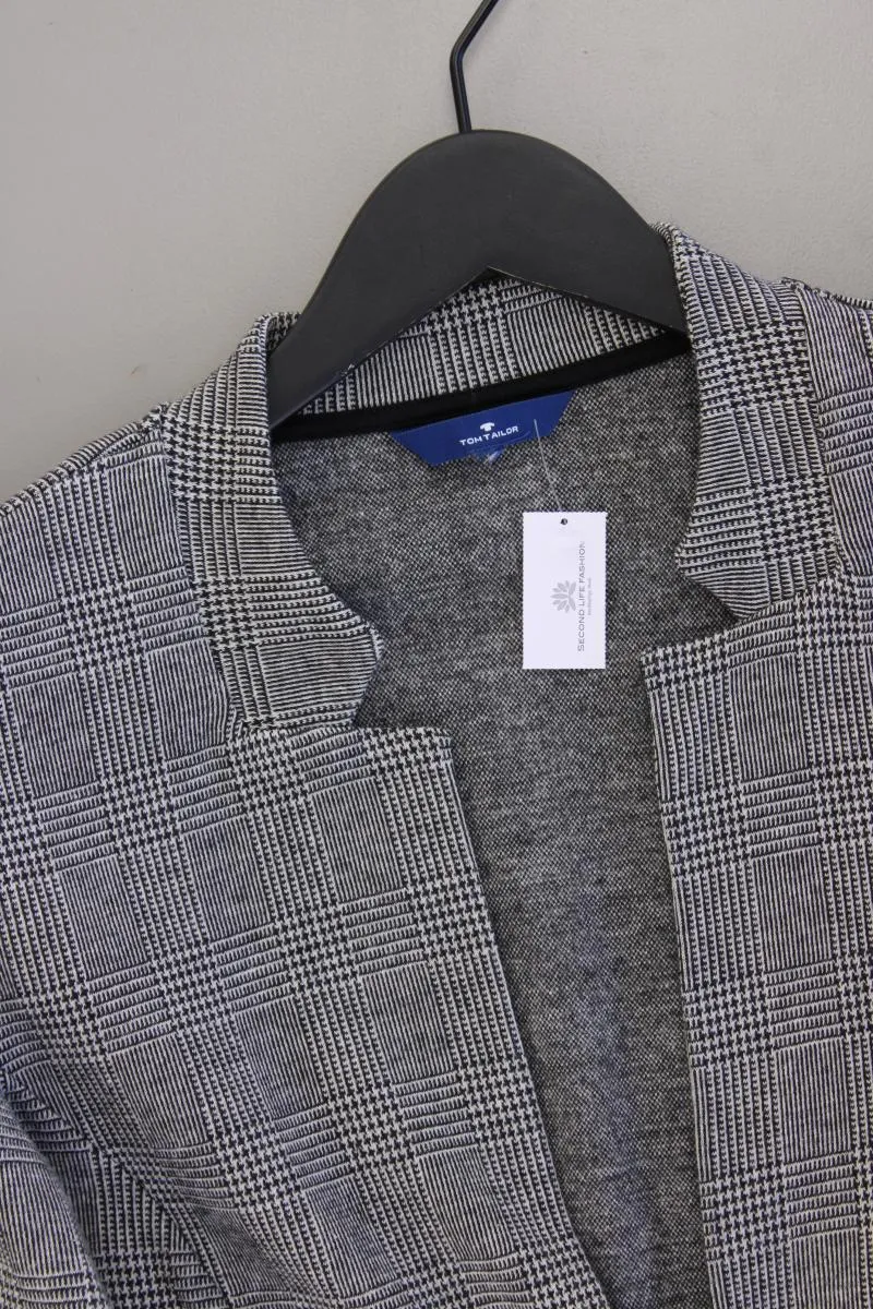 Tom Tailor Regular Cardigan Gr. L hahnentritt Langarm grau aus Baumwolle