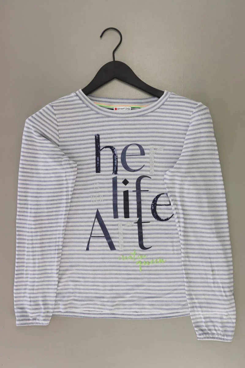 Street One Feinstrickpullover Gr. M gestreift blau