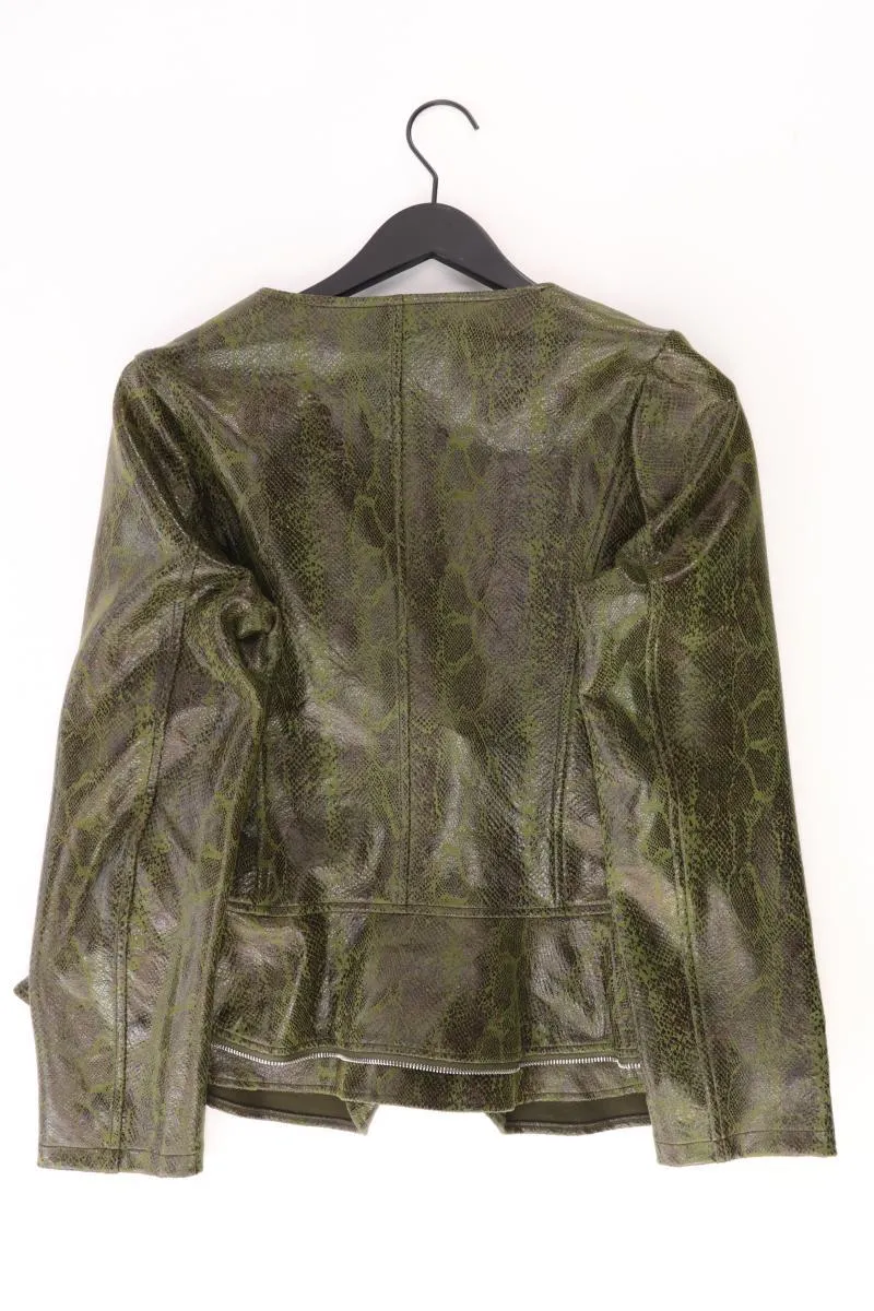 Pfeffinger Übergangsjacke Gr. 38 mit Tierdruck olivgrün aus Polyester