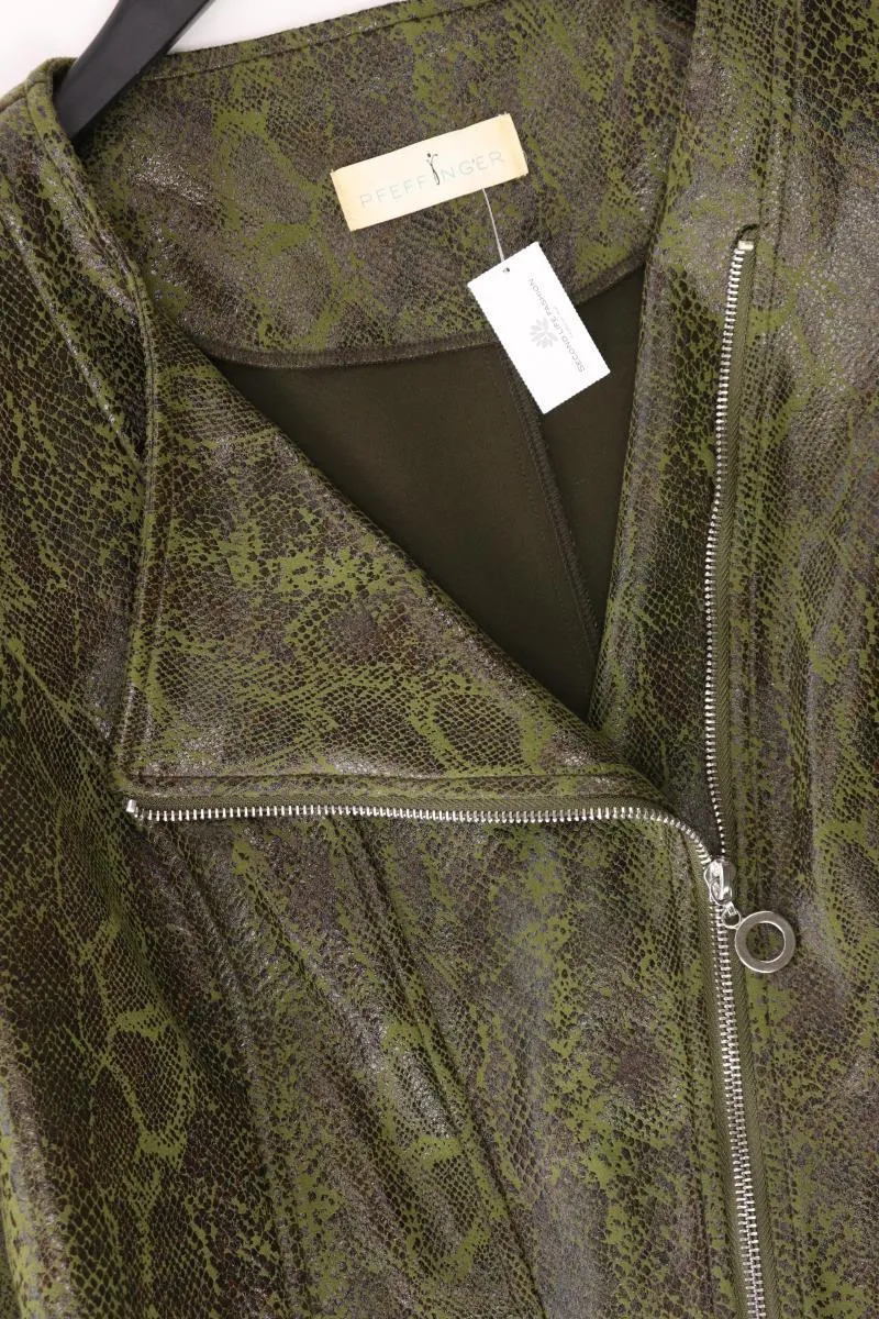 Pfeffinger Übergangsjacke Gr. 38 mit Tierdruck olivgrün aus Polyester