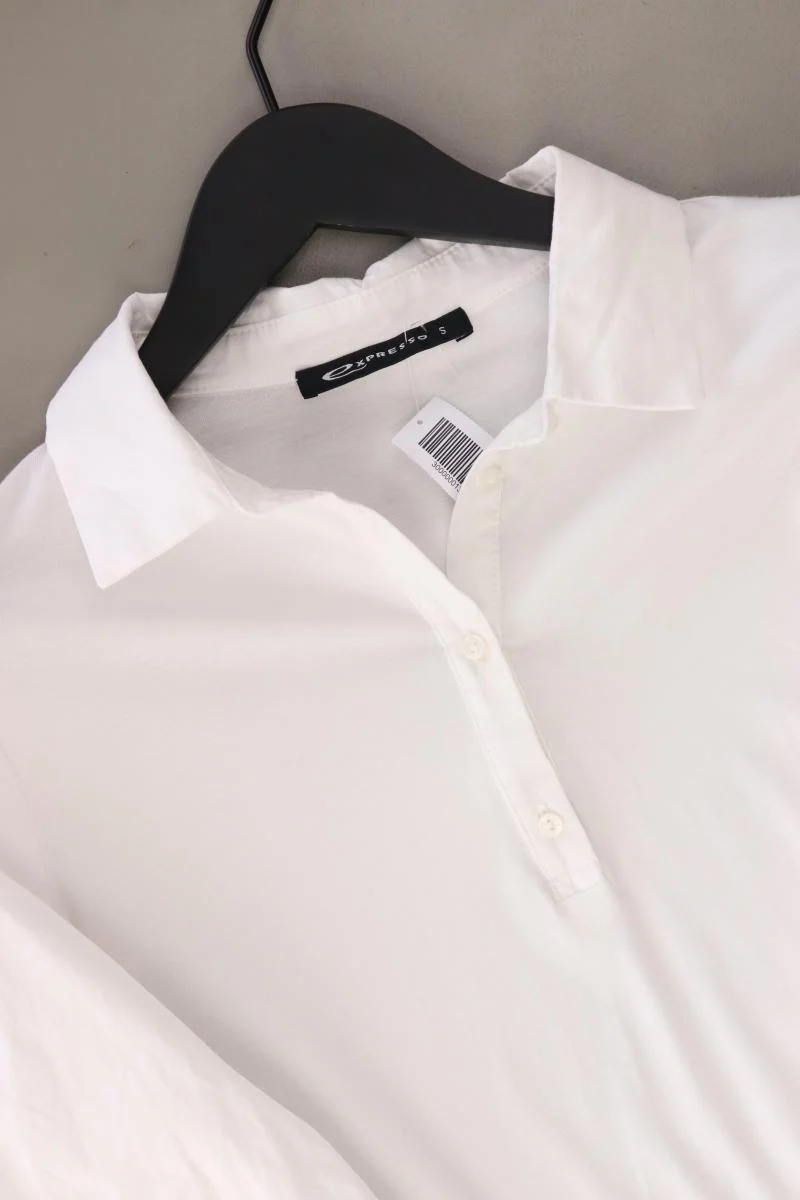 Expresso Poloshirt Gr. S Kurzarm weiß aus Viskose