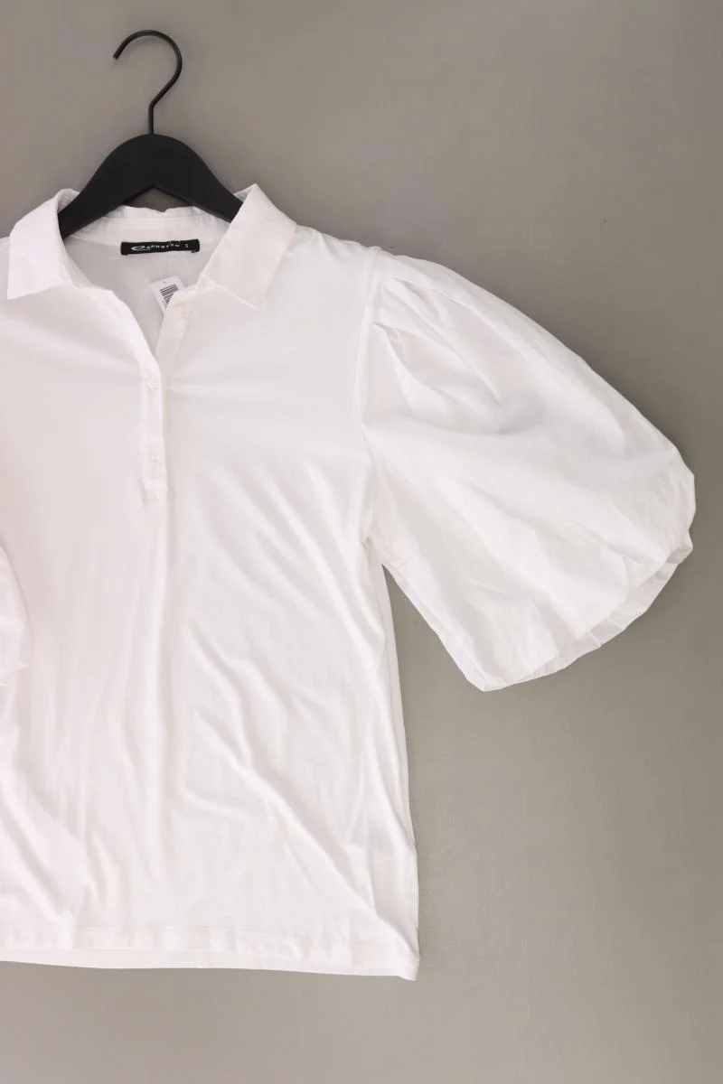 Expresso Poloshirt Gr. S Kurzarm weiß aus Viskose