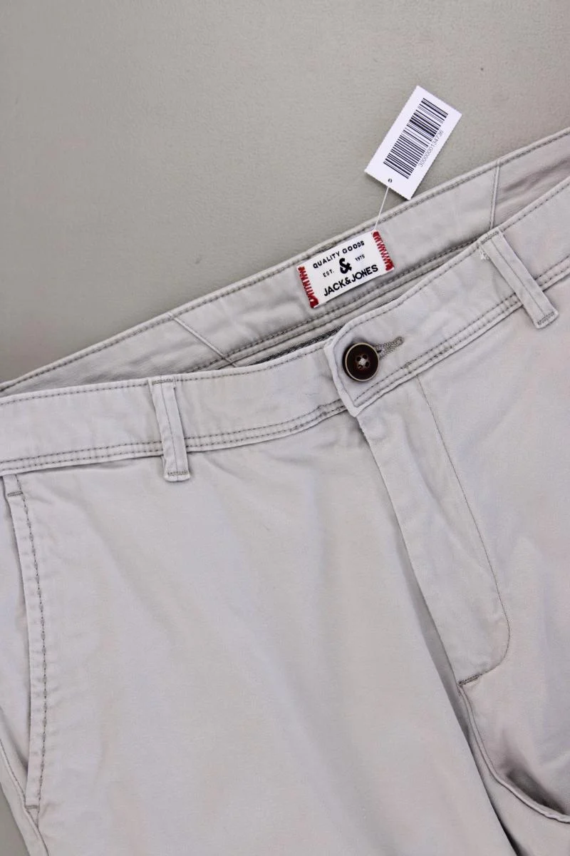 Jack & Jones Chinohose für Herren Gr. W33/L32 grau aus Baumwolle