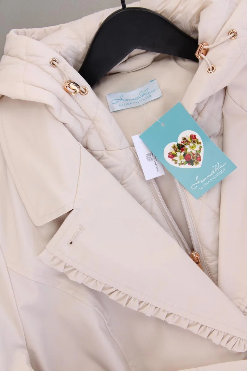 Himmelblau Kapuzenmantel Gr. 44 neu mit Etikett creme aus Polyester