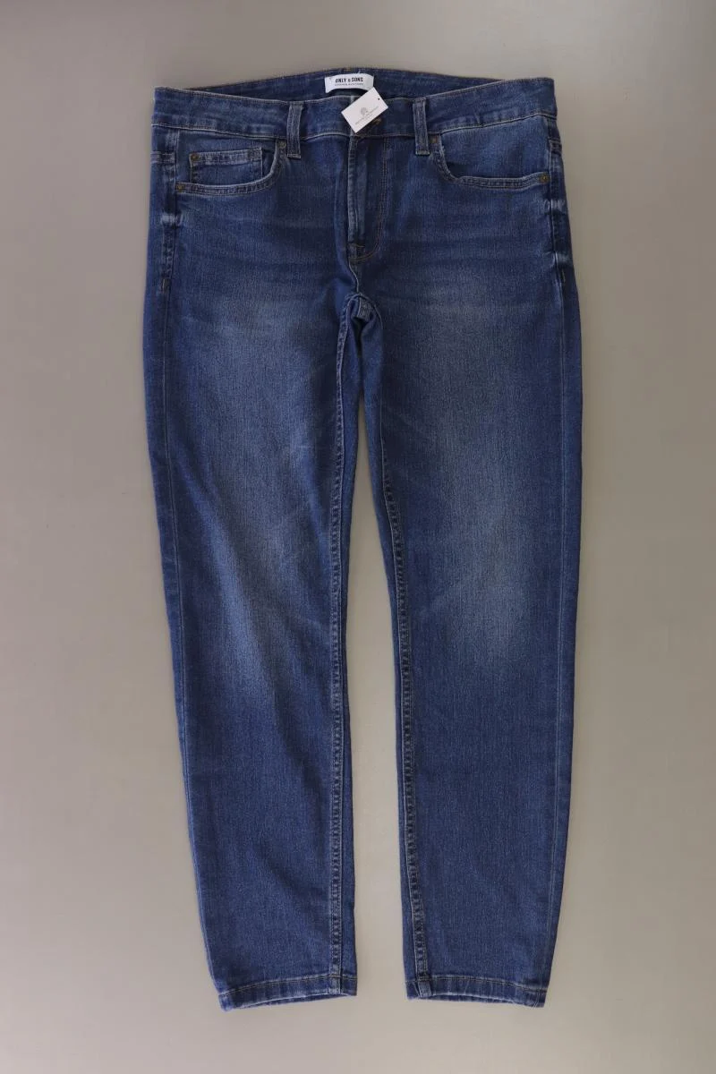 ONLY & SONS Wrap Skinny Jeans für Herren Gr. W32/L30 blau aus Baumwolle