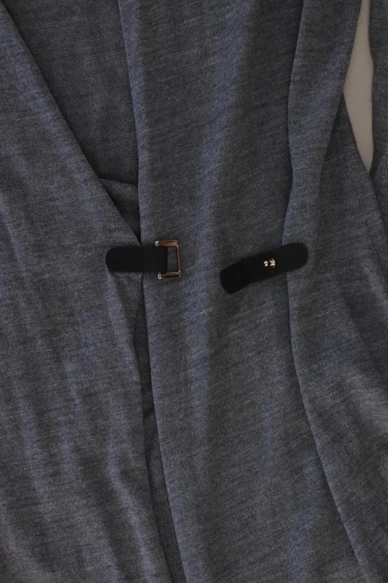 Esprit Strickjacke Gr. 38 Langarm grau aus Polyester