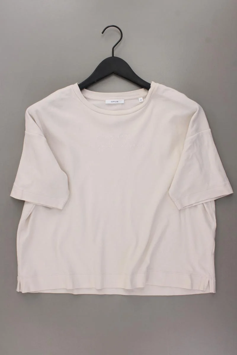 Opus Shirt Modell Setty Sun Gr. 38 Kurzarm creme aus Baumwolle