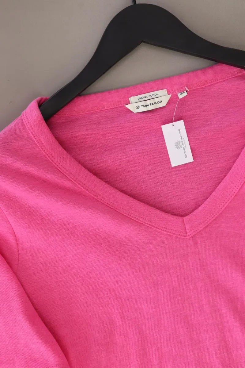 Tom Tailor T-Shirt Gr. XXXL Kurzarm pink aus Baumwolle