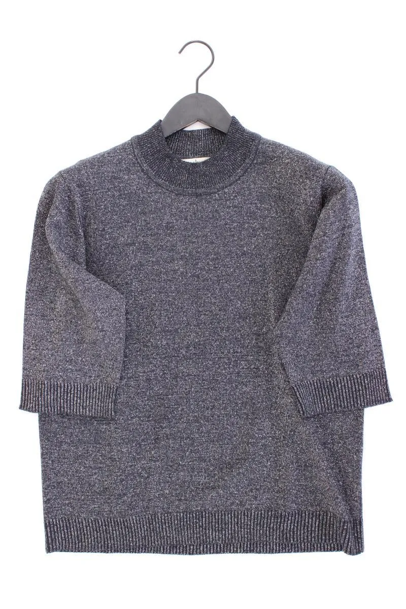 Cashmasoft T-Shirt Gr. 42 Kurzarm mit Glitzer silber aus Polyacryl