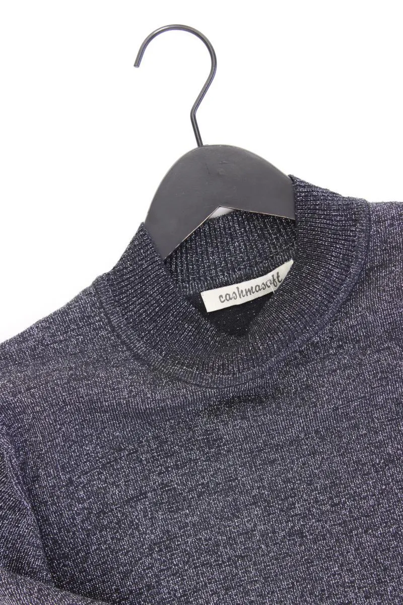 Cashmasoft T-Shirt Gr. 42 Kurzarm mit Glitzer silber aus Polyacryl