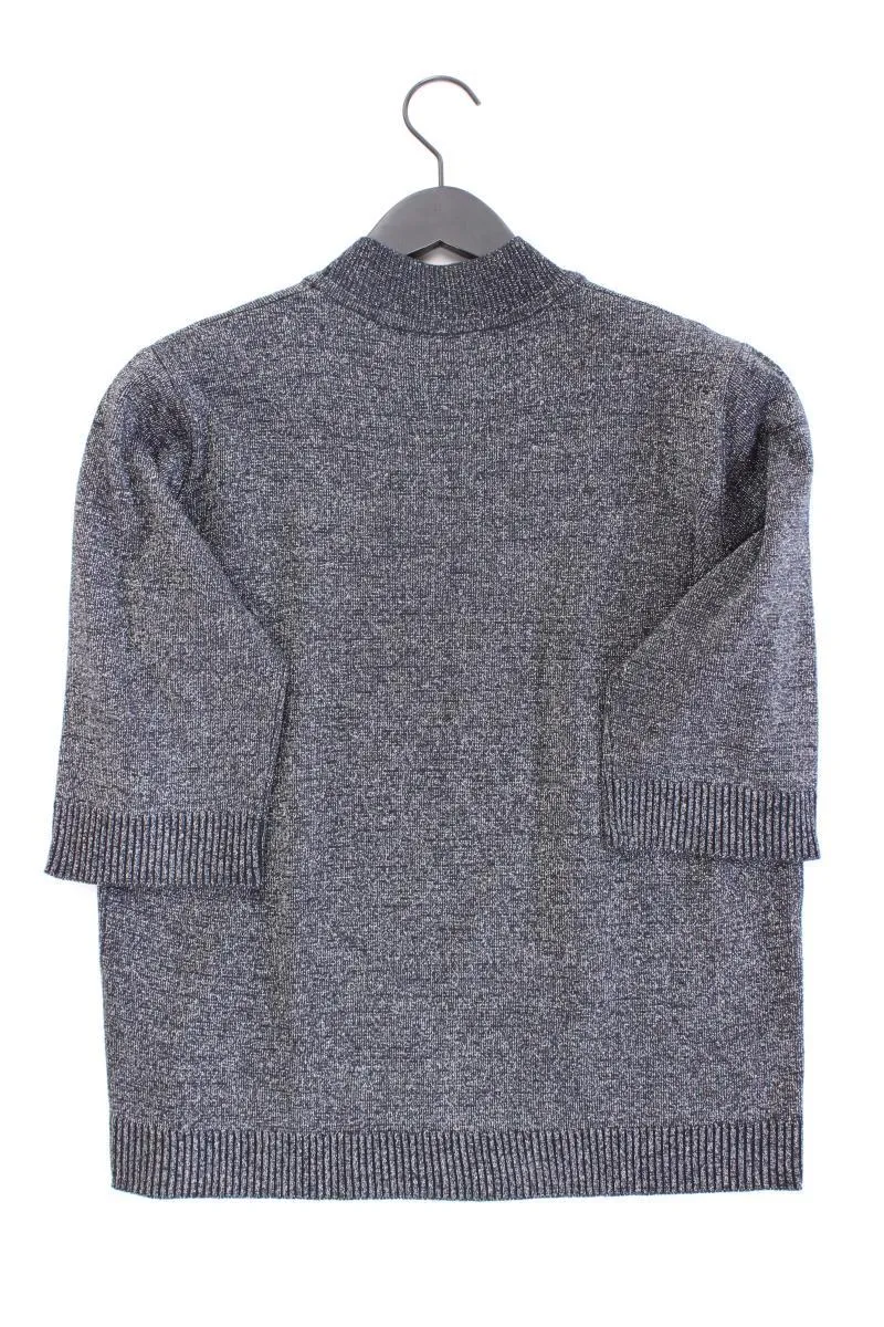 Cashmasoft T-Shirt Gr. 42 Kurzarm mit Glitzer silber aus Polyacryl