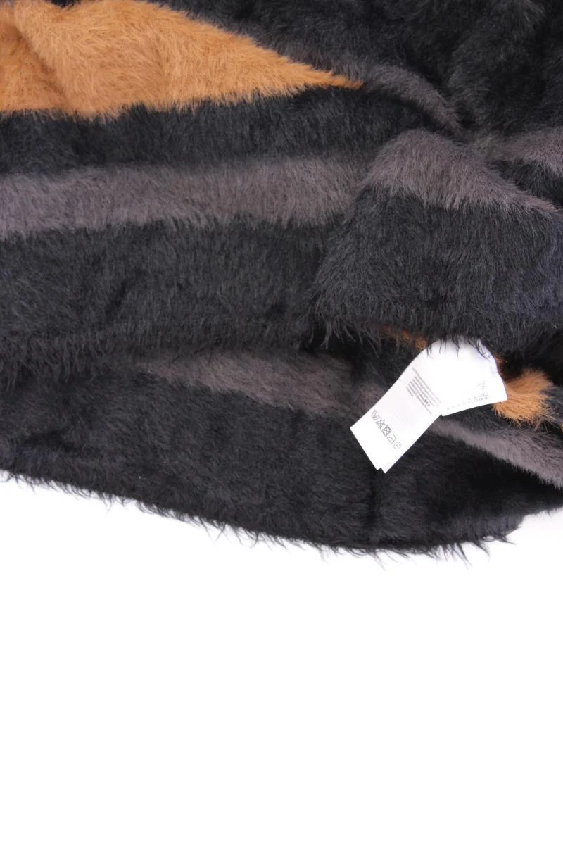 Le Comte Strickjacke Gr. 36 gestreift Kurzarm schwarz aus Polyamid
