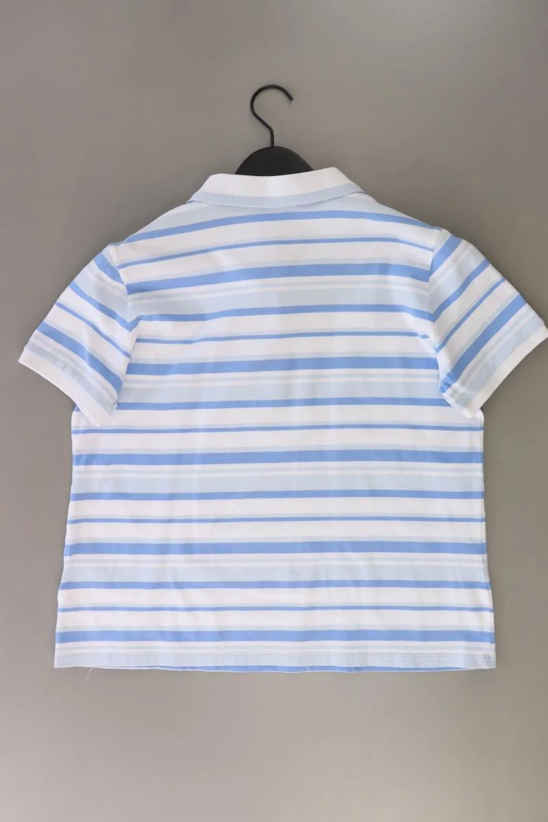 Mona Poloshirt Gr. 44 gestreift Kurzarm blau aus Baumwolle