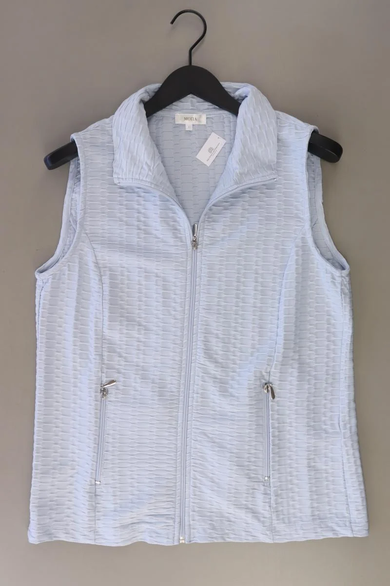 Mona Regular Weste Gr. 42 blau aus Polyester