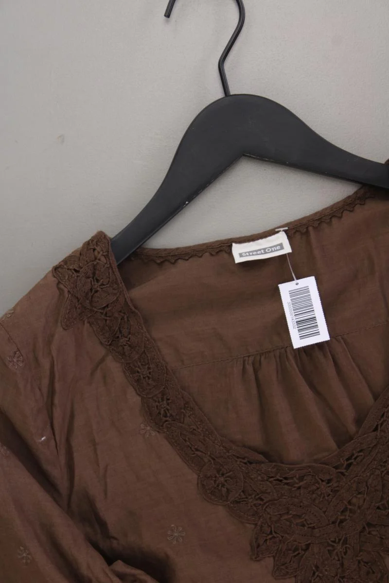 Street One Midikleid Gr. 38 3/4 Ärmel braun aus Baumwolle