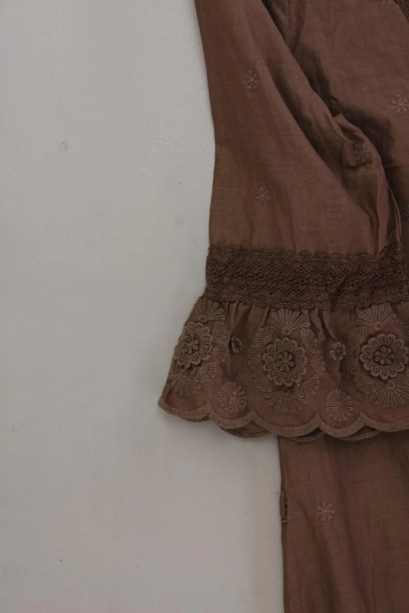 Street One Midikleid Gr. 38 3/4 Ärmel braun aus Baumwolle