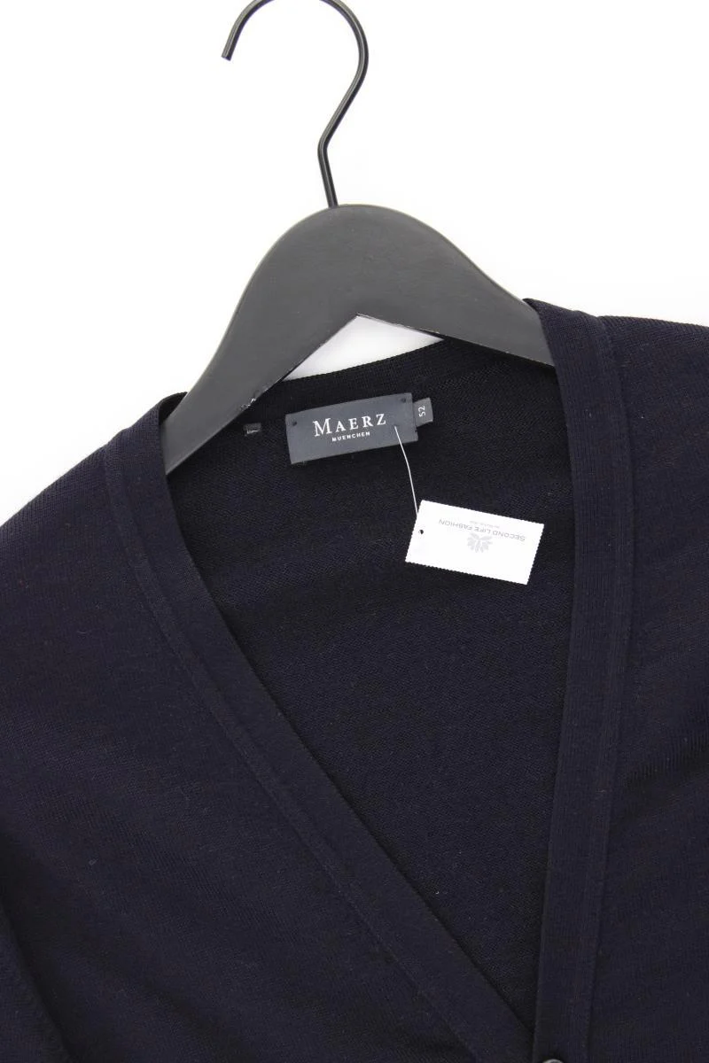 MAERZ München Strickjacke für Herren Gr. 52 Langarm blau aus Wolle