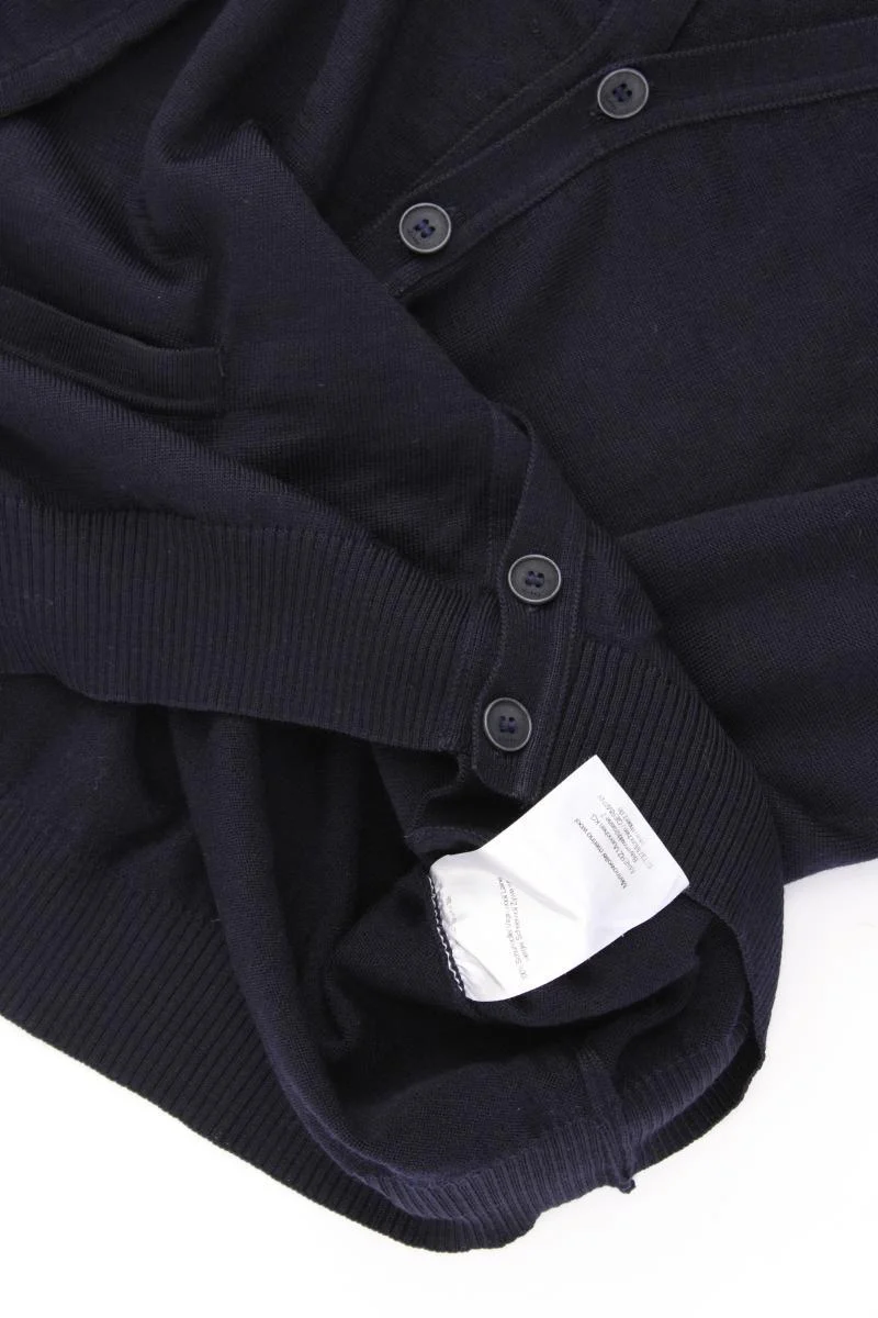 MAERZ München Strickjacke für Herren Gr. 52 Langarm blau aus Wolle