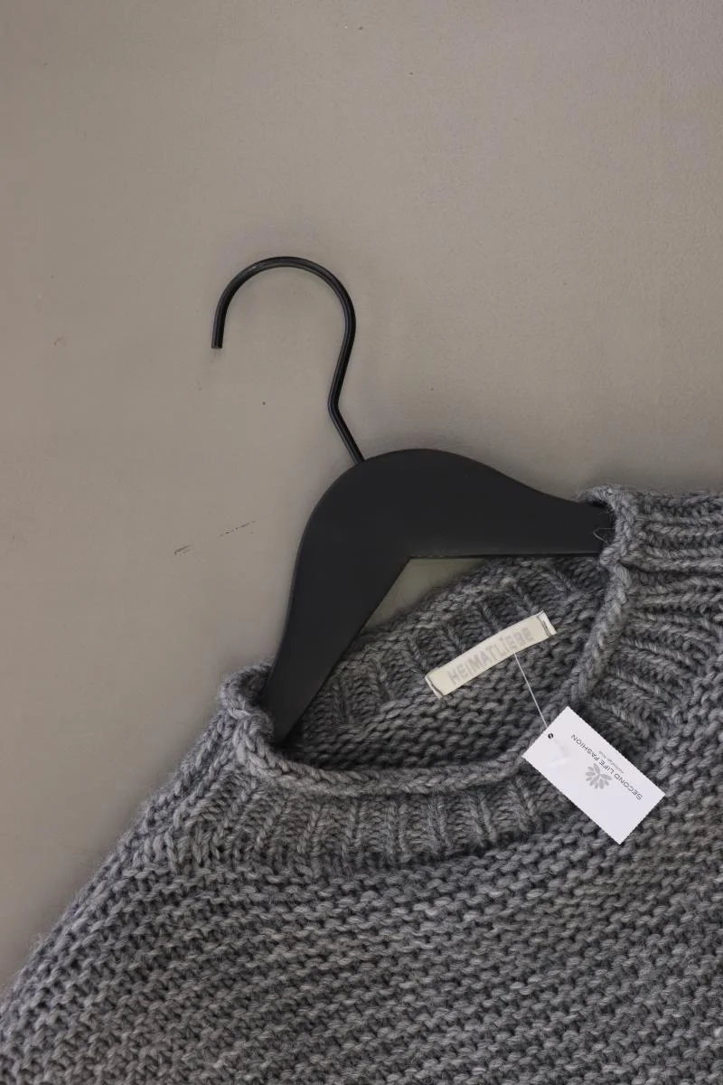 HEIMATLIEBE Grobstrickpullover Gr. M grau aus Polyacryl