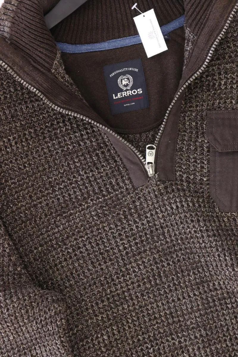 Lerros Grobstrickpullover für Herren Gr. XXL braun aus Baumwolle