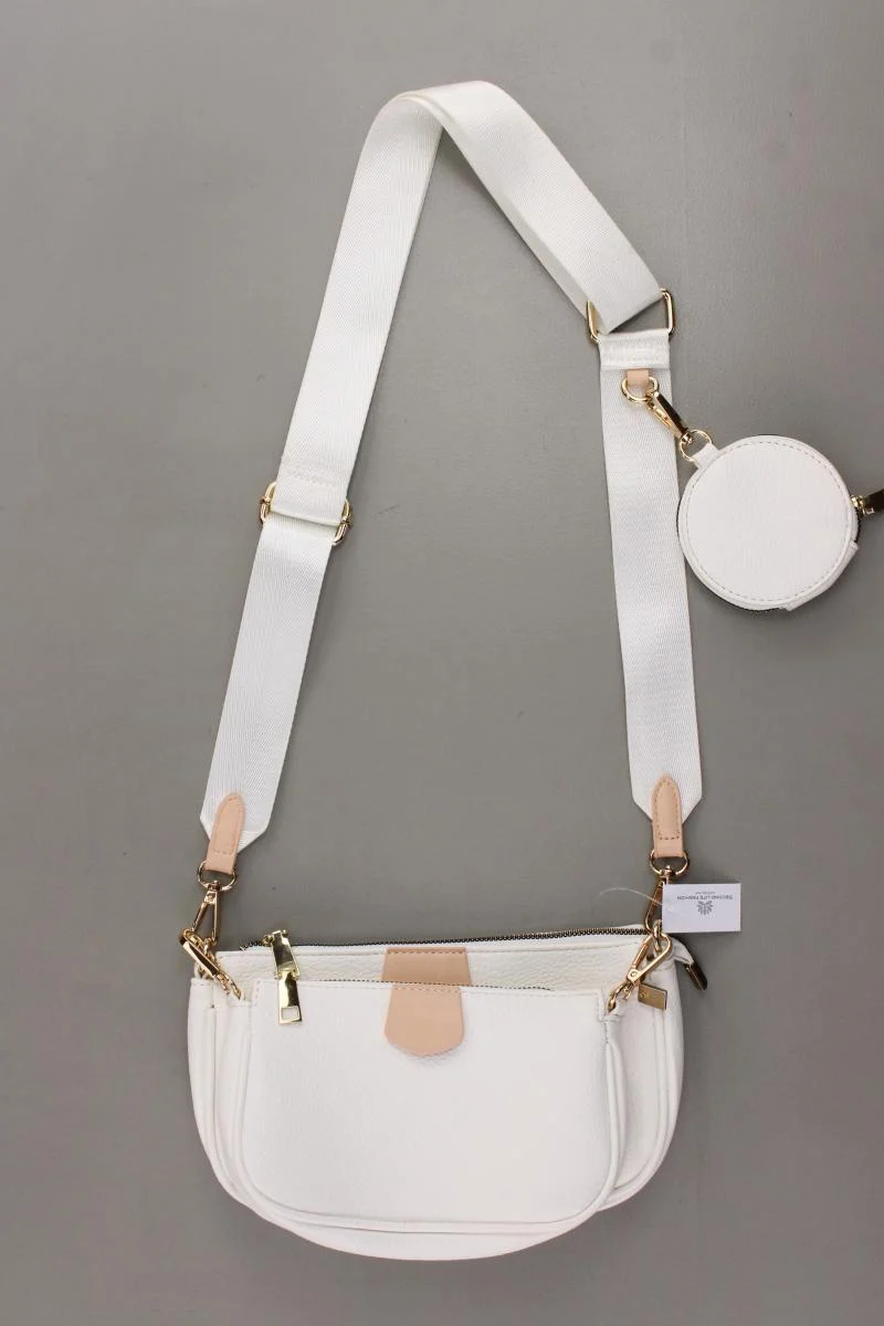 3-in-1 Tasche weiß aus Kunstleder