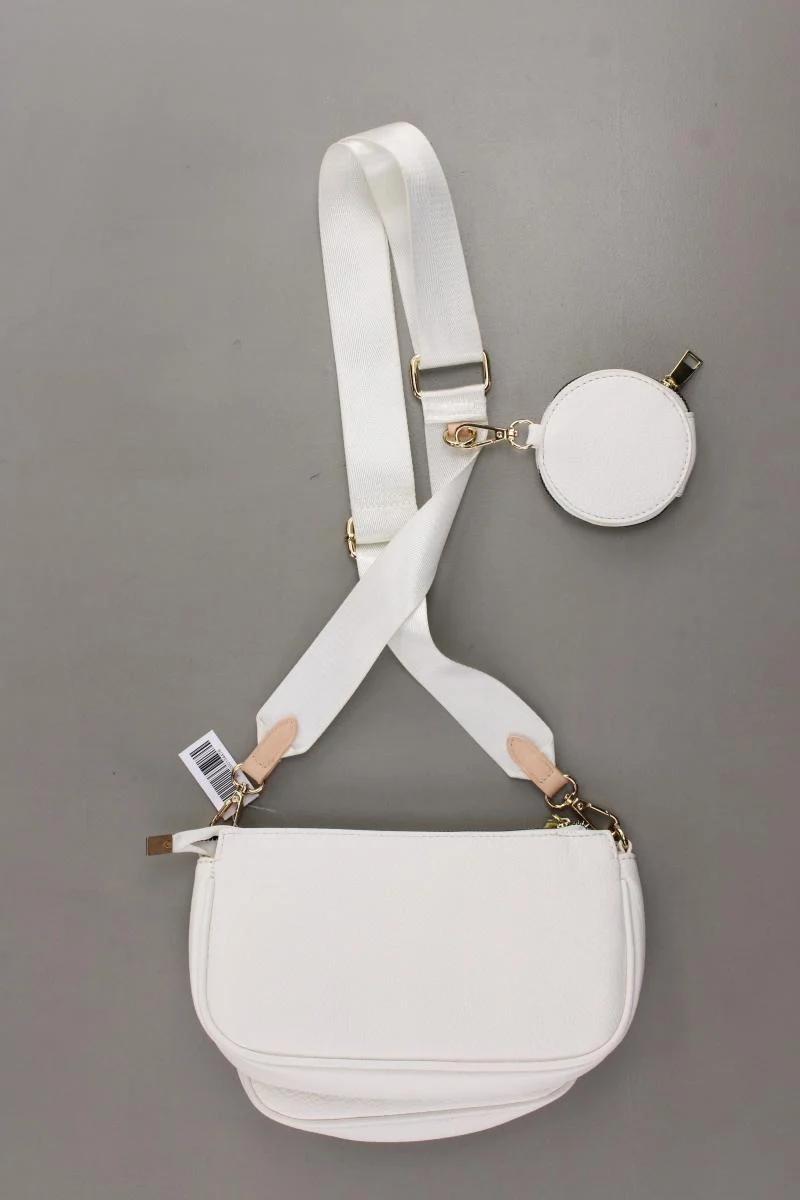 3-in-1 Tasche weiß aus Kunstleder