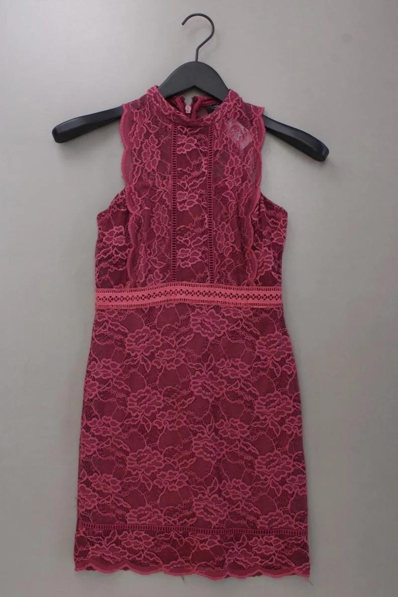 Topshop Spitzenkleid Gr. 34 Ärmellos rosa aus Nylon