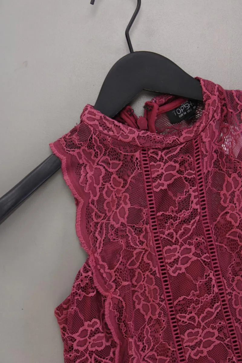 Topshop Spitzenkleid Gr. 34 Ärmellos rosa aus Nylon