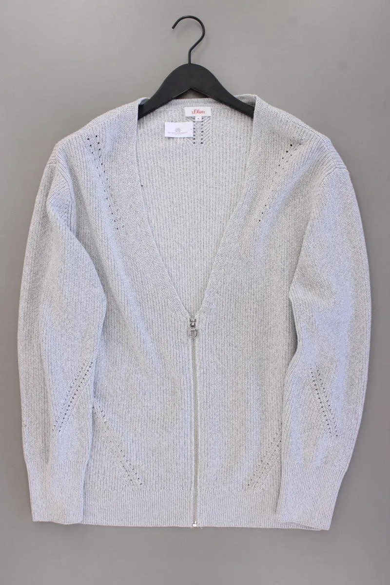 s.Oliver Strickjacke Gr. 46 neuwertig Langarm grau aus Baumwolle