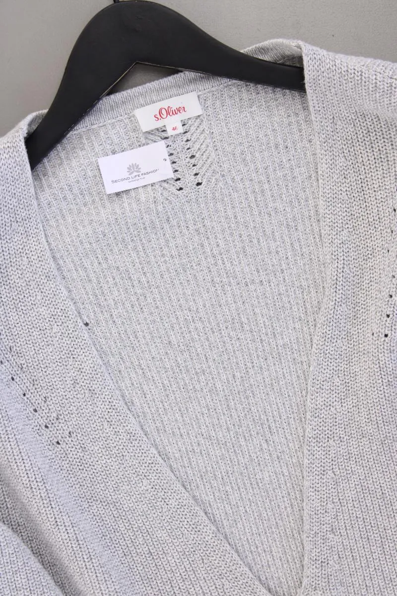 s.Oliver Strickjacke Gr. 46 neuwertig Langarm grau aus Baumwolle