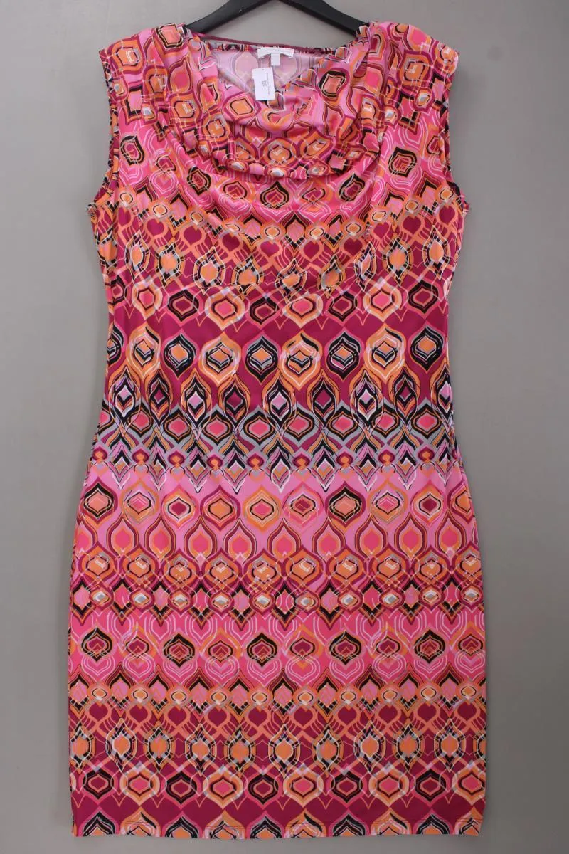 Charles Vögele Sommerkleid Gr. 42 geometrisches Muster Ärmellos pink