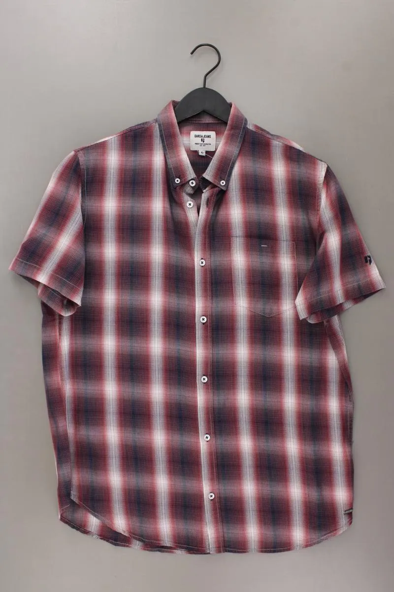 Garcia Jeans Karohemd für Herren Gr. XL kariert Kurzarm rot aus Baumwolle