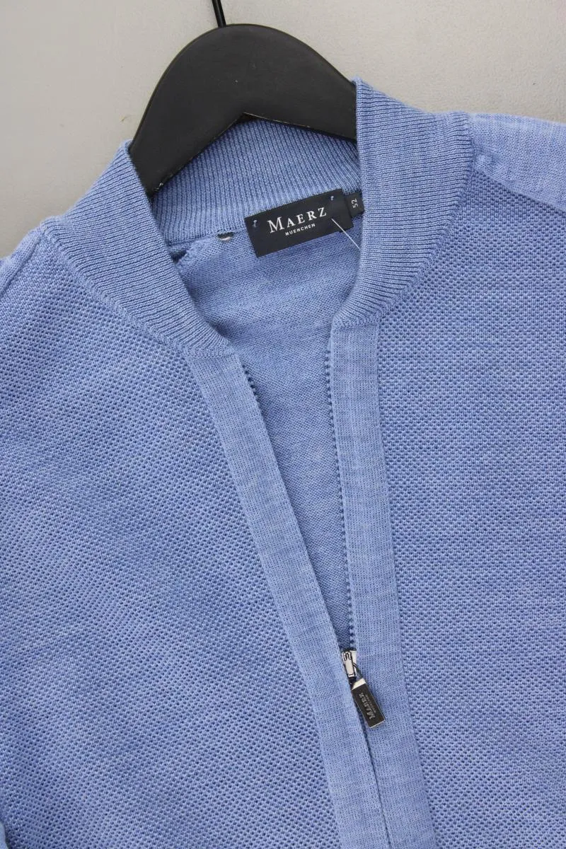 MAERZ München Strickjacke für Herren Gr. 52 neuwertig Langarm blau aus Wolle