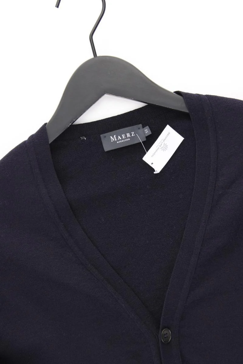 MAERZ München Strickjacke für Herren Gr. 52 Langarm blau aus Wolle
