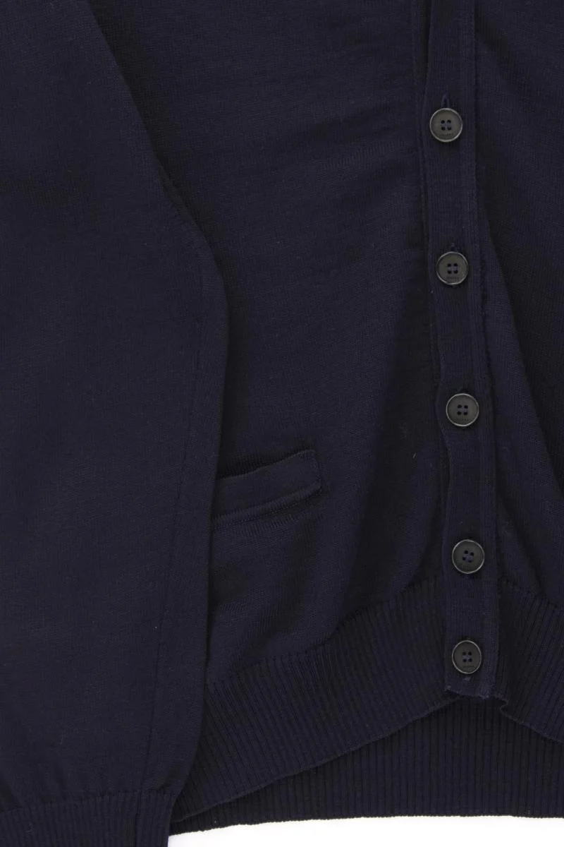 MAERZ München Strickjacke für Herren Gr. 52 Langarm blau aus Wolle