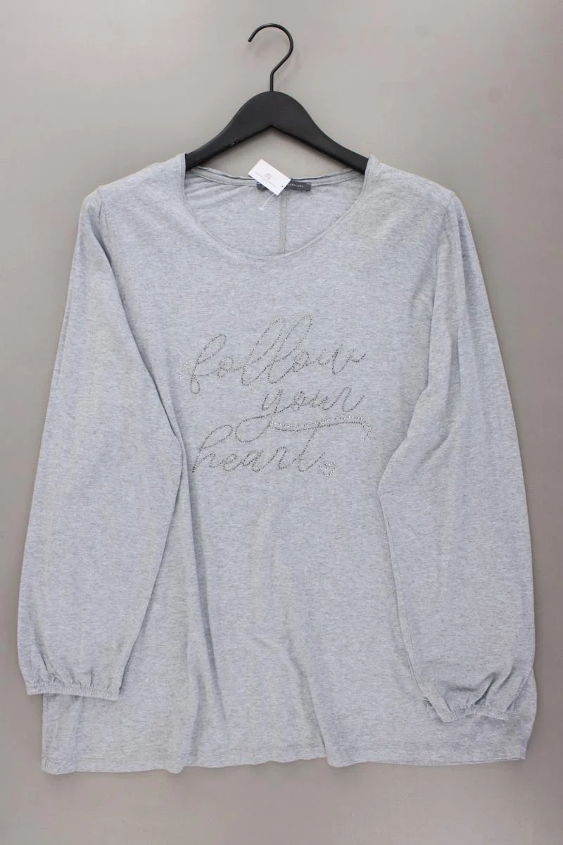 Gina Laura Longsleeve-Shirt Gr. XXL neuwertig Langarm grau aus Viskose