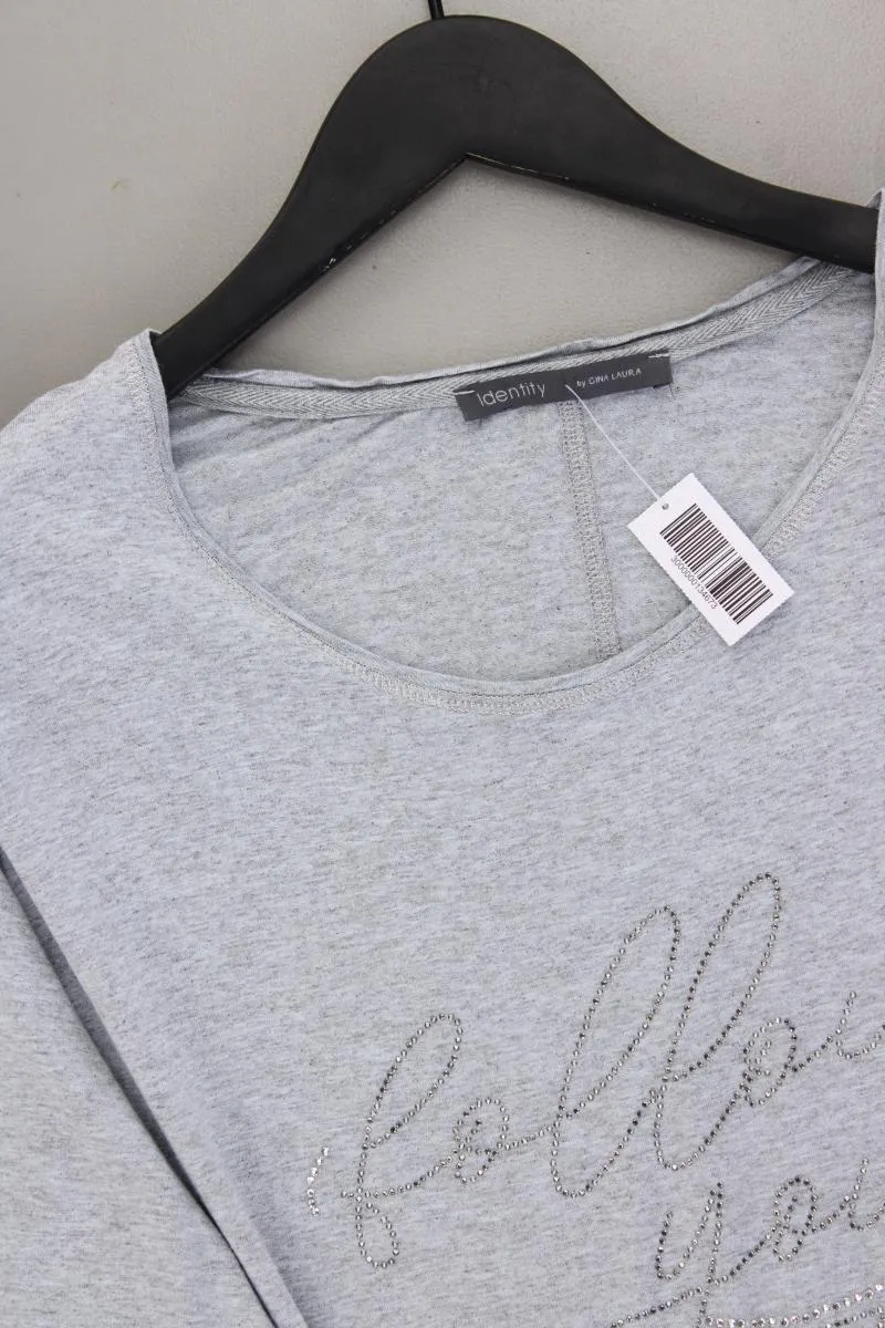 Gina Laura Longsleeve-Shirt Gr. XXL neuwertig Langarm grau aus Viskose